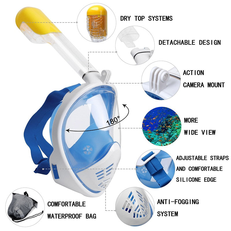 Full Face Scuba Diving Mask with Camera