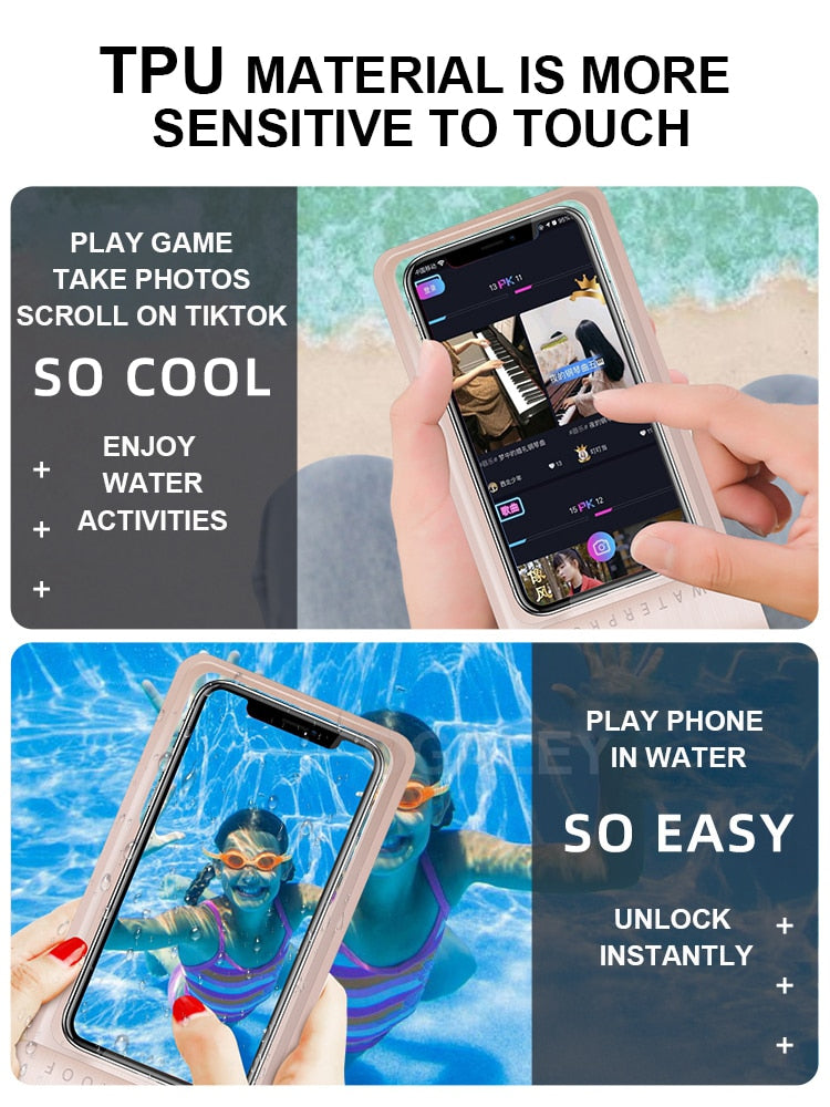 Universal Waterproof Pouch Cellphone Dry Bag Case for all Phones