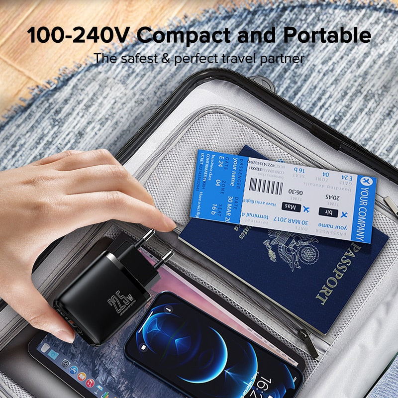 Travel Adapter with Dual USB