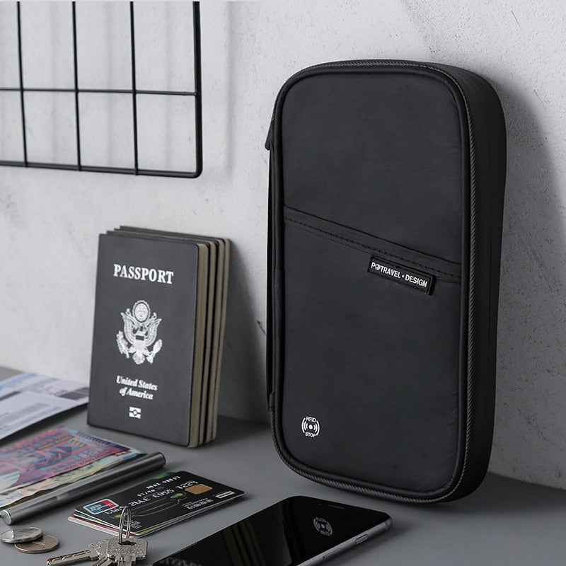 Travel Passport Wallet  Tri-fold Document Organizer