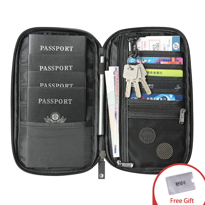 Travel Passport Wallet  Tri-fold Document Organizer