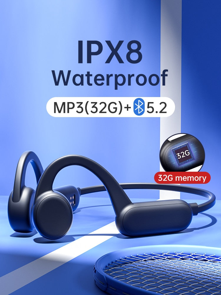 IPX8 Waterproof Bone Conduction Headphone