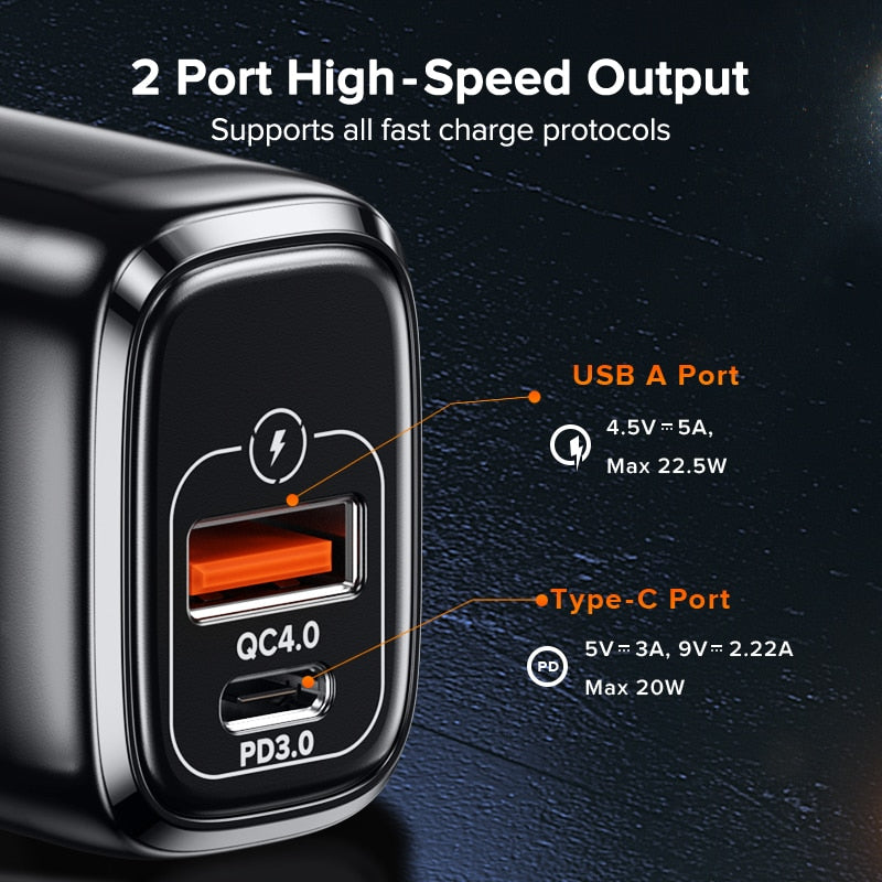Travel Adapter with Dual USB